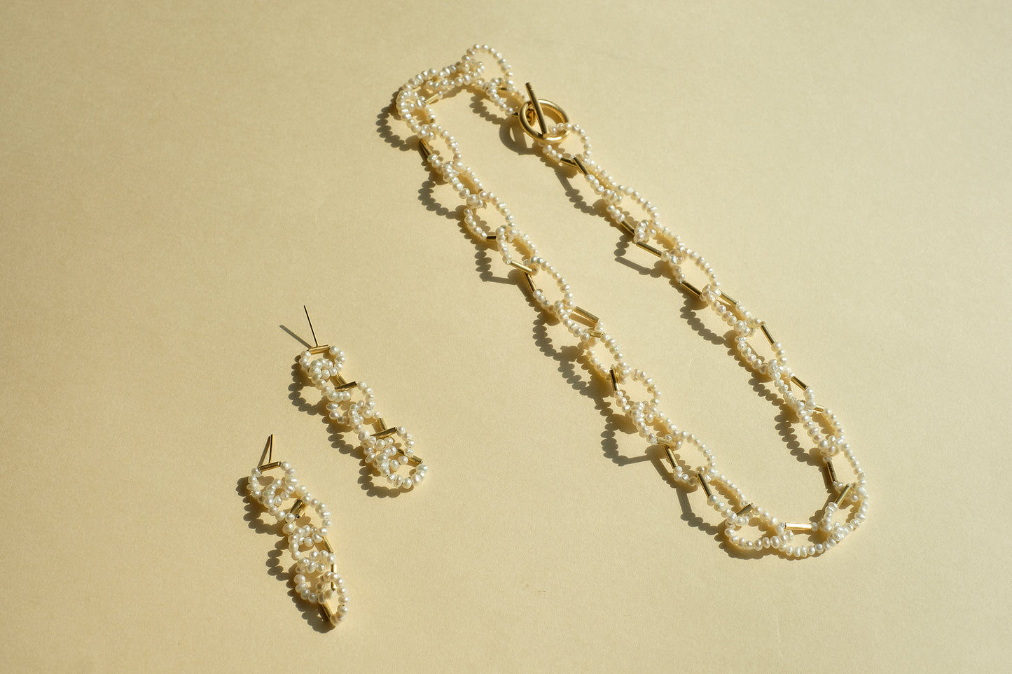 Baby Pearl Links Earrings
