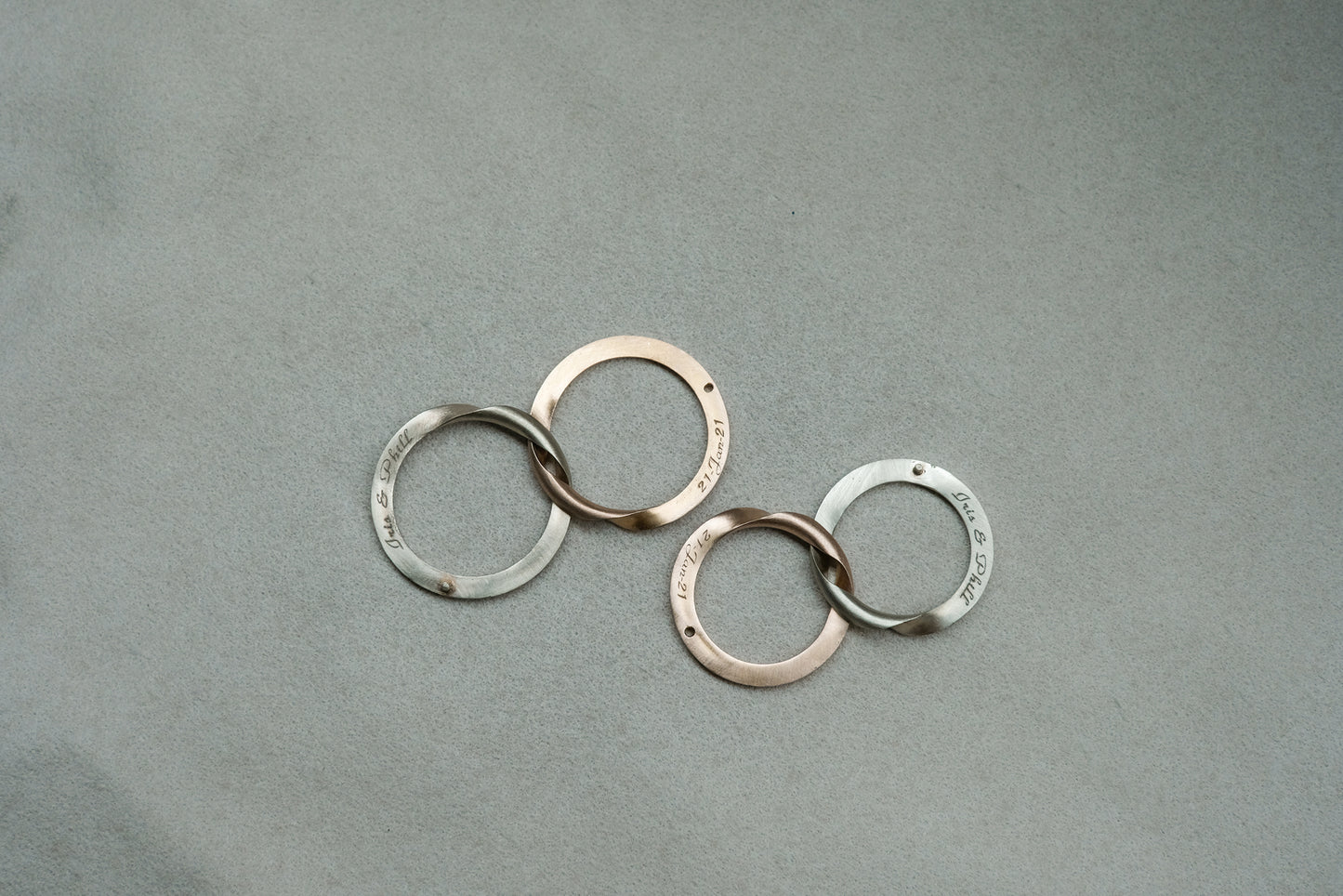 Bi-coloured Gimmel Ring