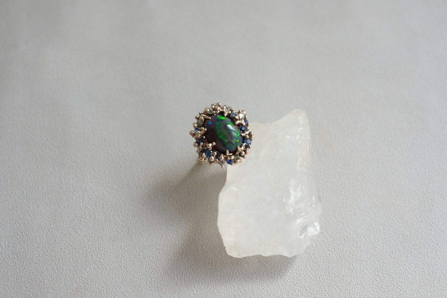 Black Opal Nebula Ring
