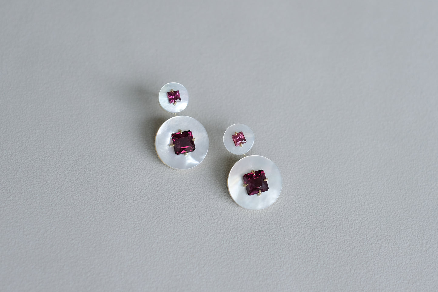 Burgundy Impasto Drop Earrings