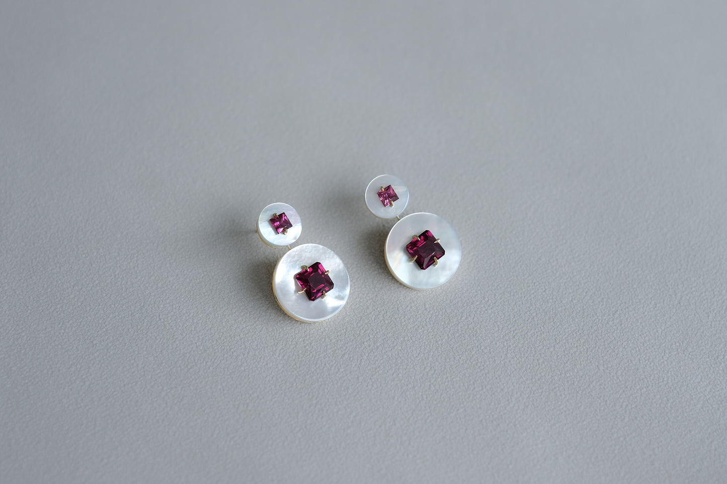 Burgundy Impasto Drop Earrings