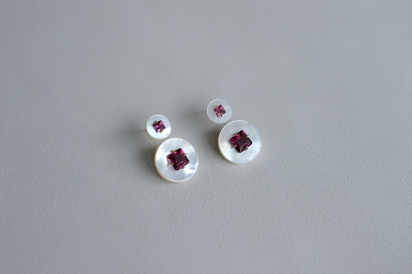 Burgundy Impasto Drop Earrings