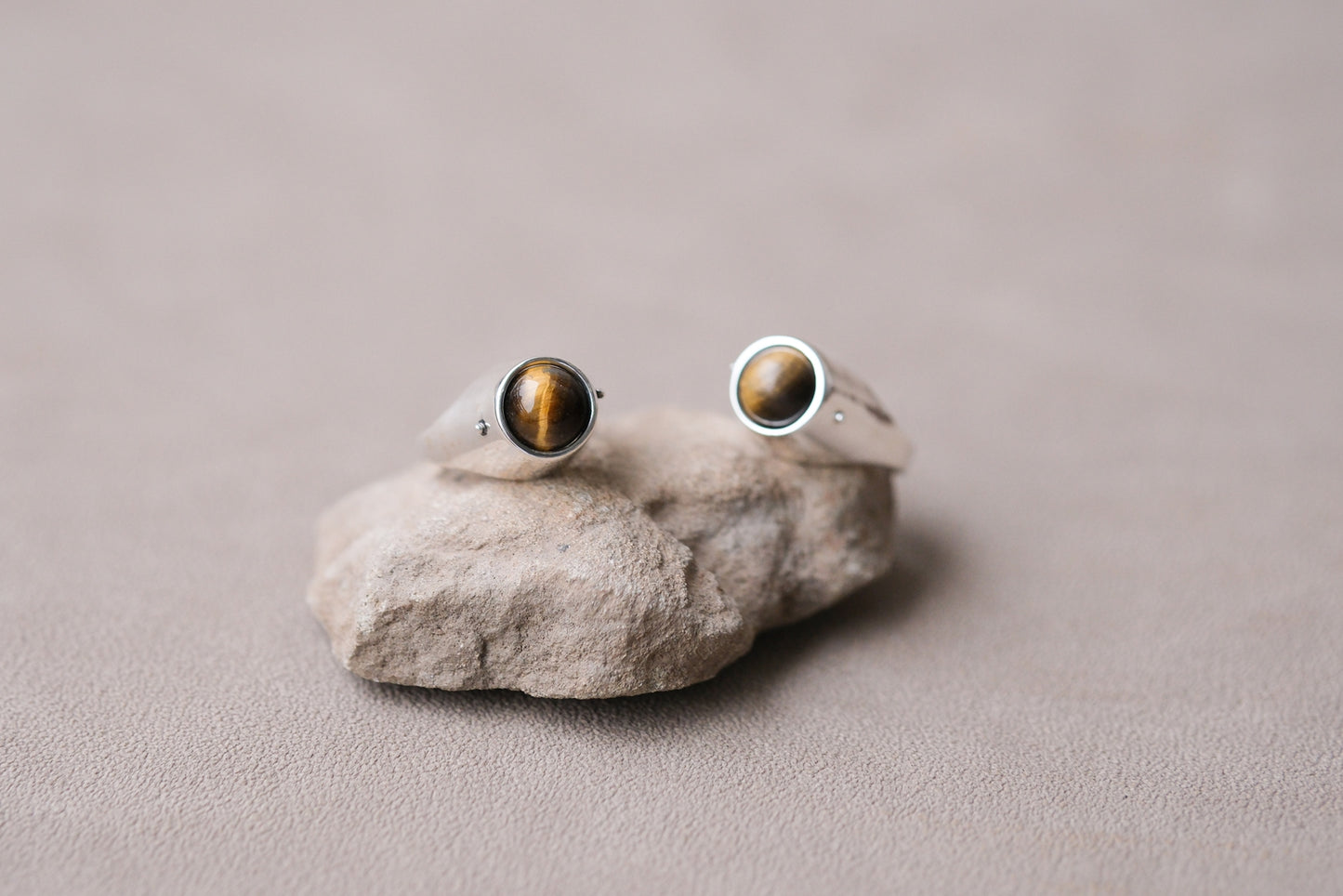 Gemstone Roller Signet Ring