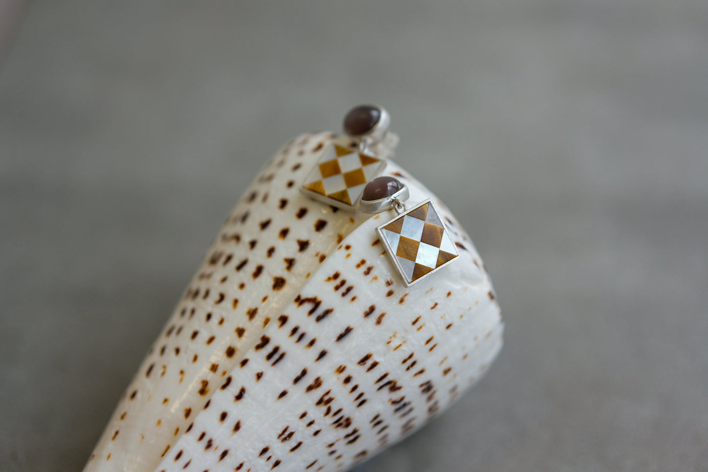 Checkered Medley Dangle Earrings
