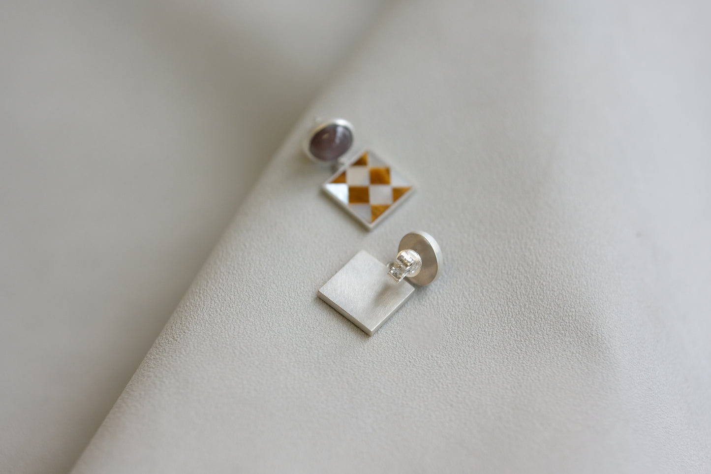 Checkered Medley Dangle Earrings