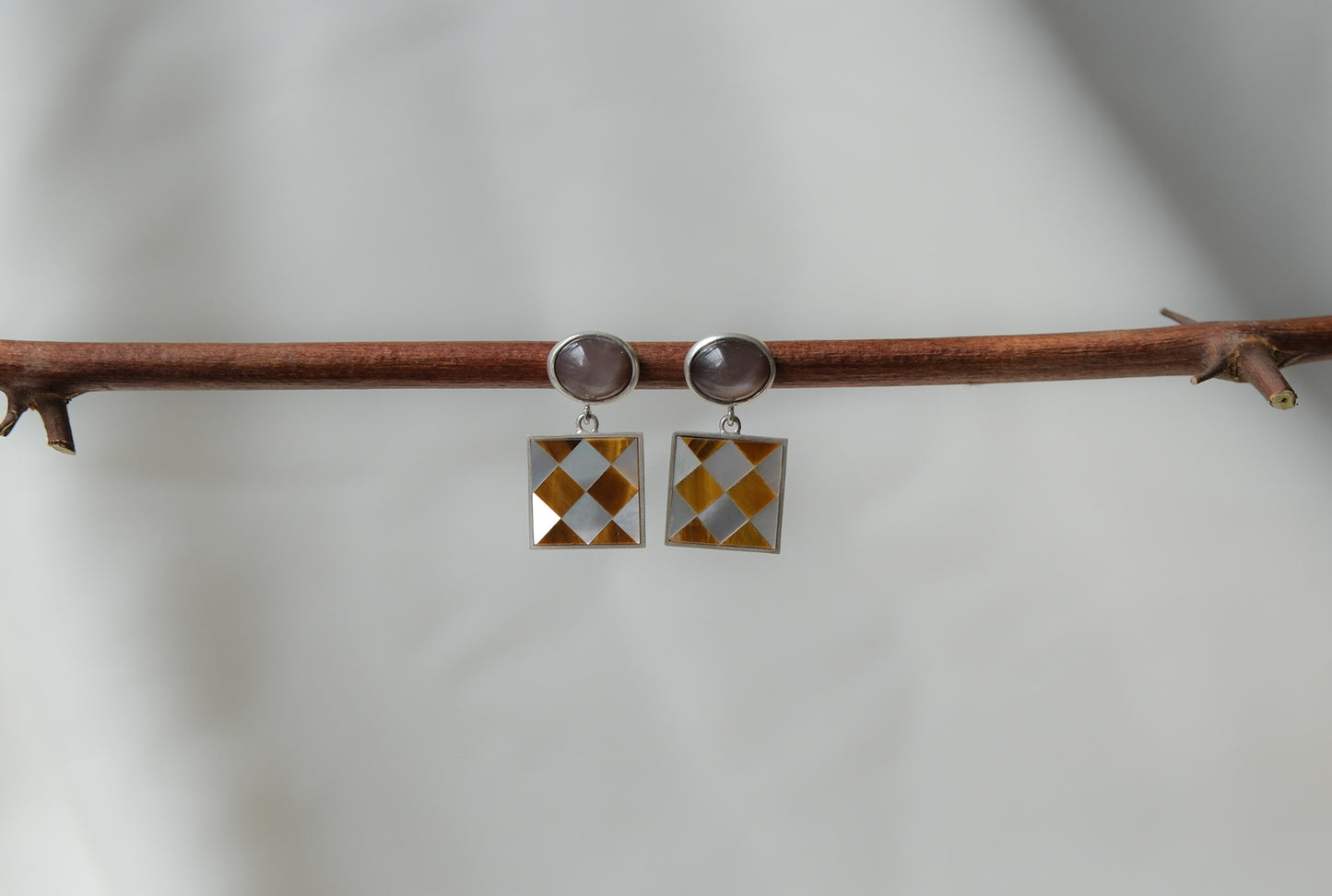 Checkered Medley Dangle Earrings