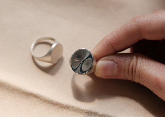 Concave Signet Ring