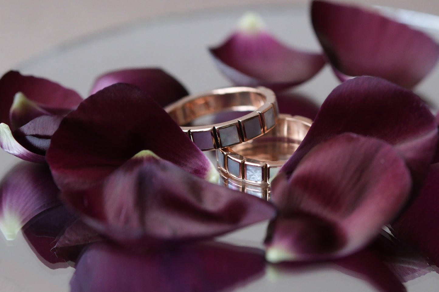 Symphony Ring with White Mother of Pearl