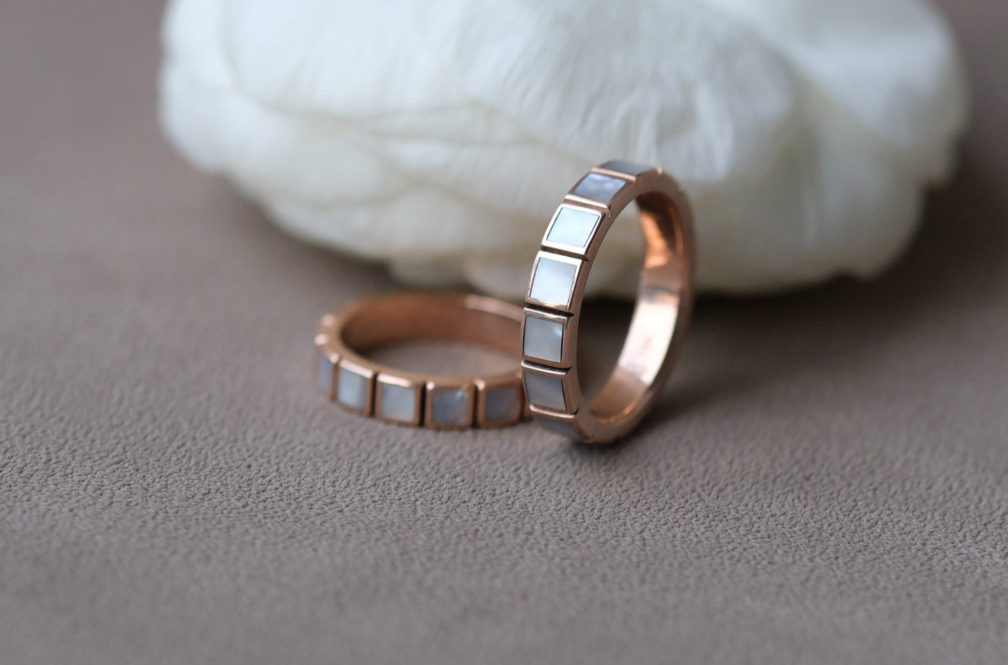 Symphony Ring with White Mother of Pearl