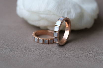 Symphony Ring with White Mother of Pearl