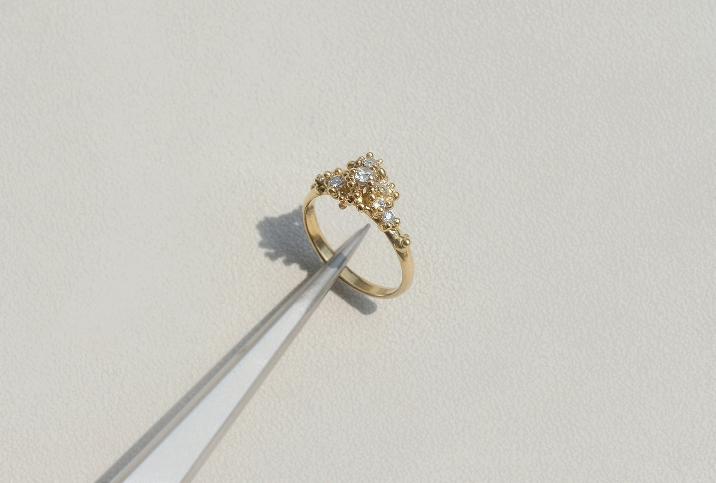 Diamond Stardust Cluster Ring