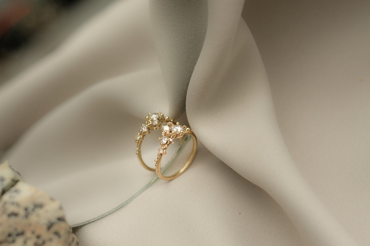 Diamond Stardust Cluster Ring