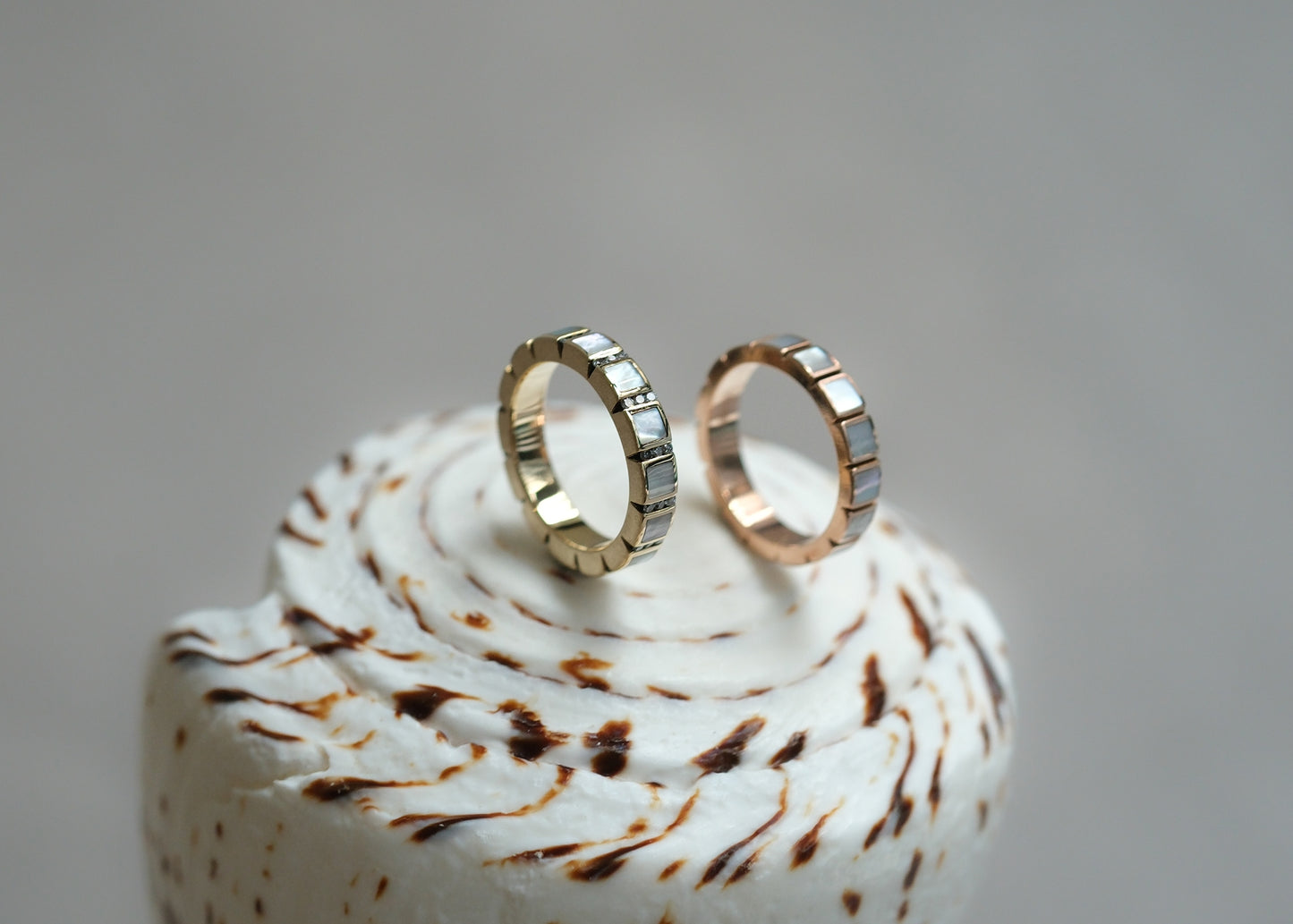 Diamond Symphony Ring with White Mother of Pearl