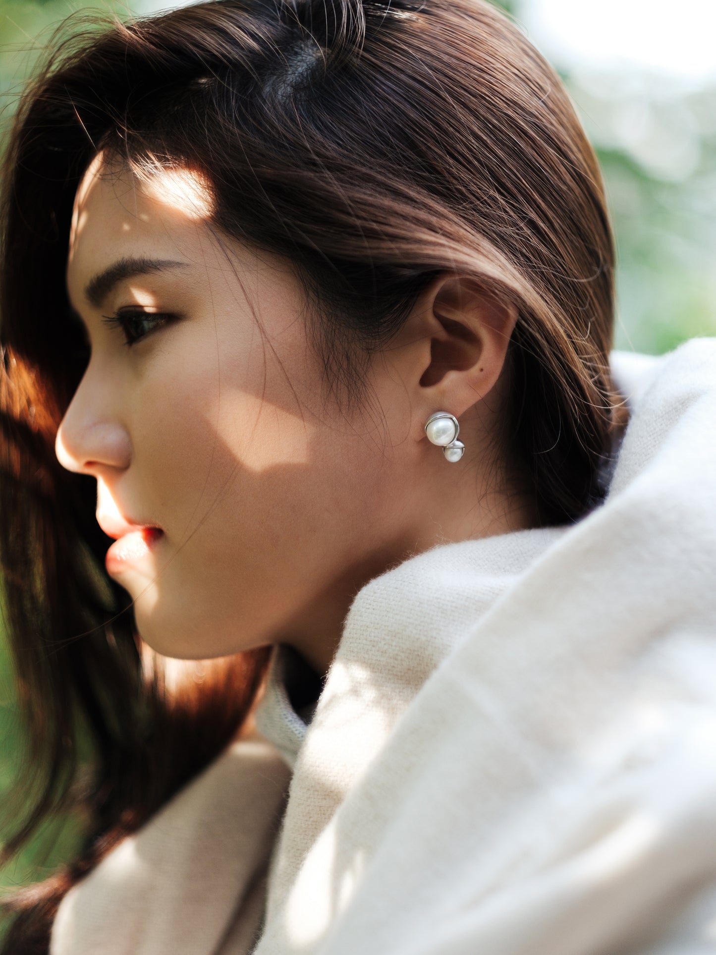 Fruity Double Pearl Studs