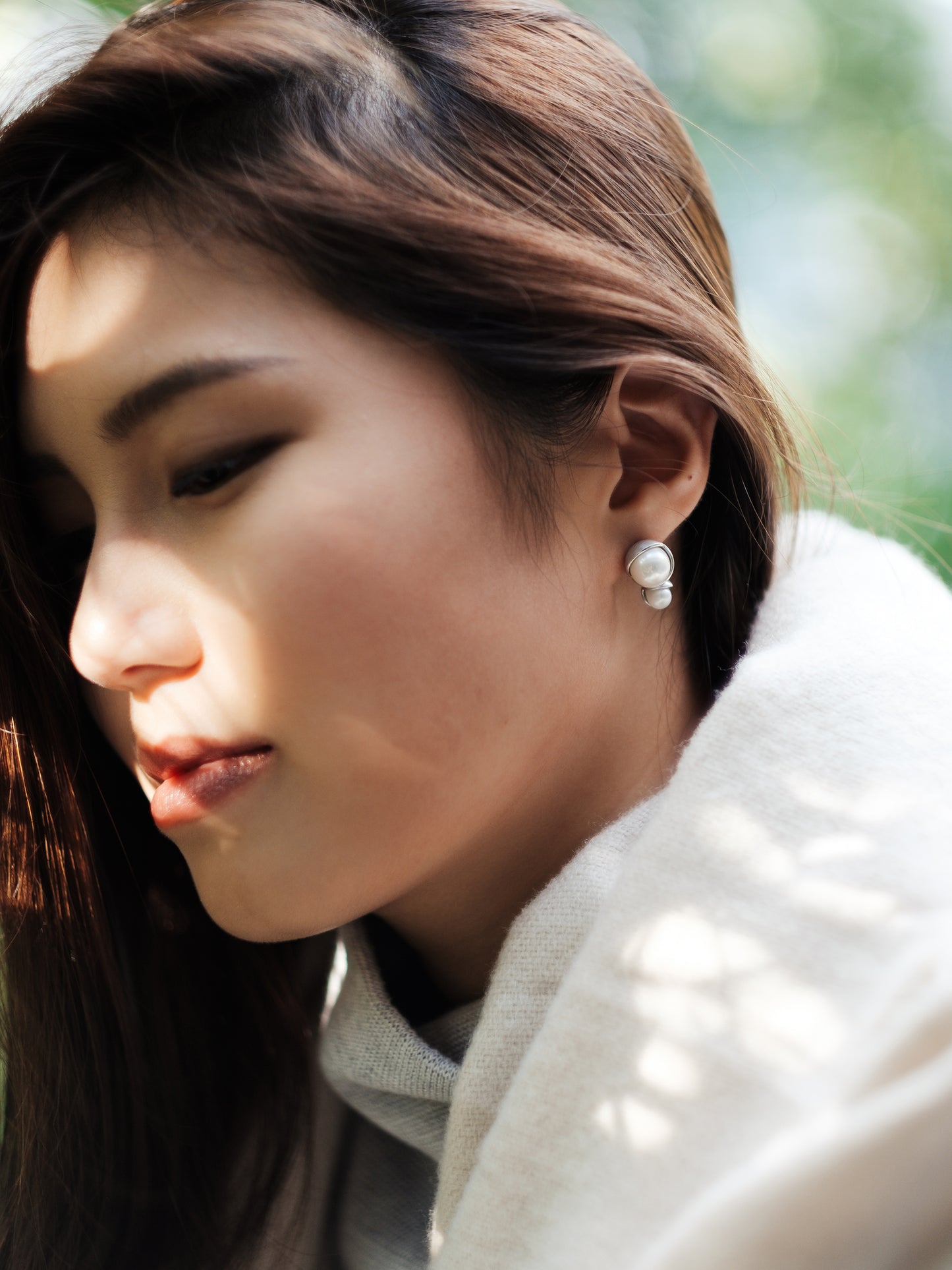 Fruity Double Pearl Studs