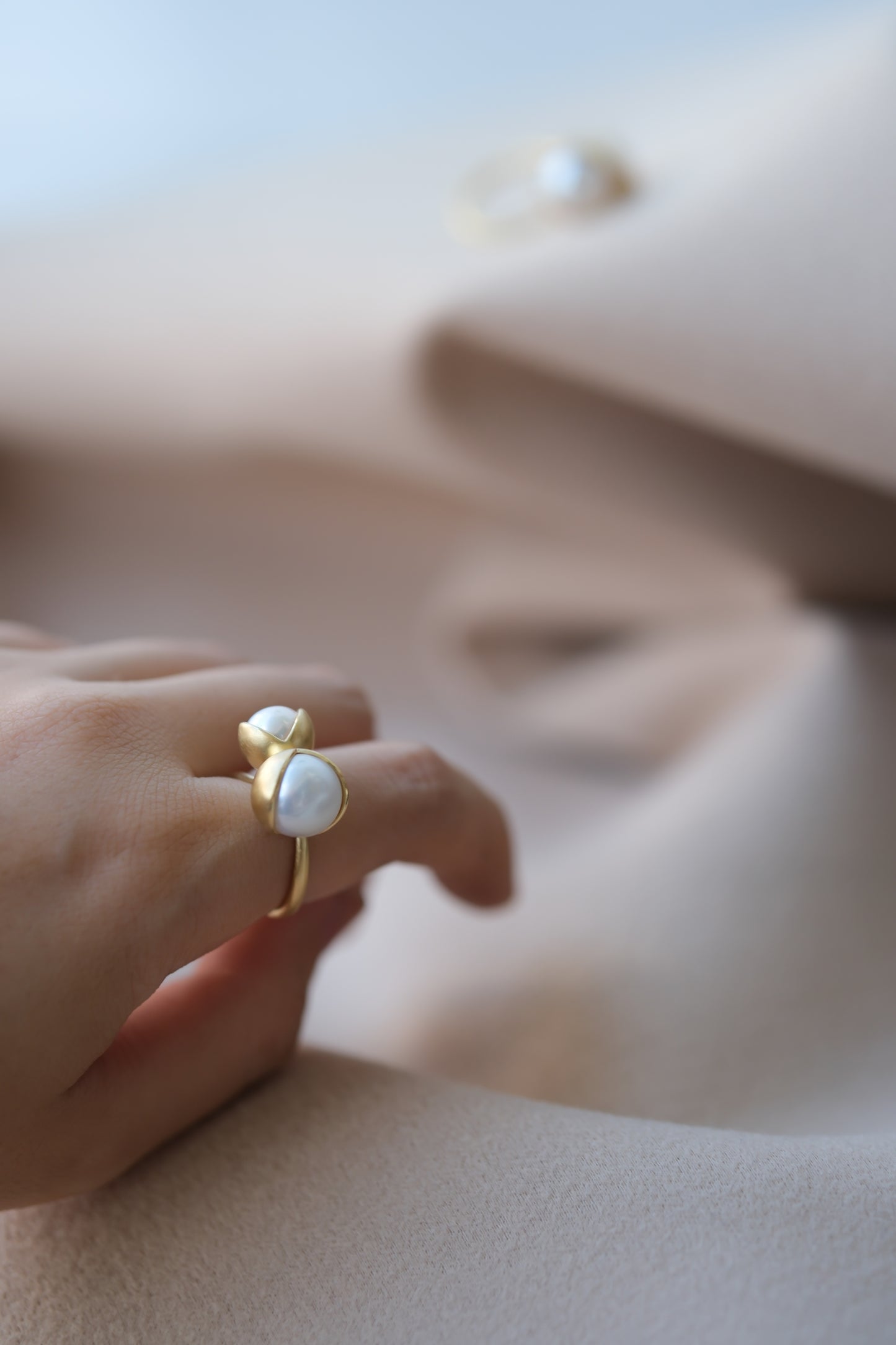 Fruity Pearl Double Ring