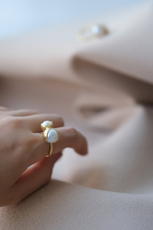 Fruity Pearl Double Ring