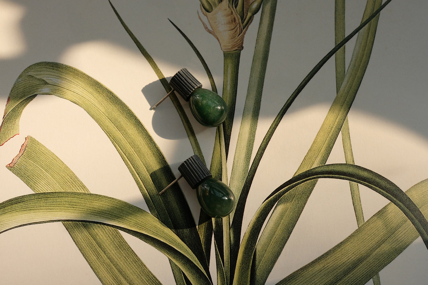 Green Agate Sap Earrings