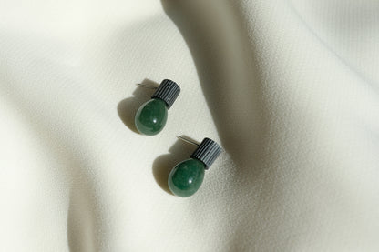 Green Agate Sap Earrings