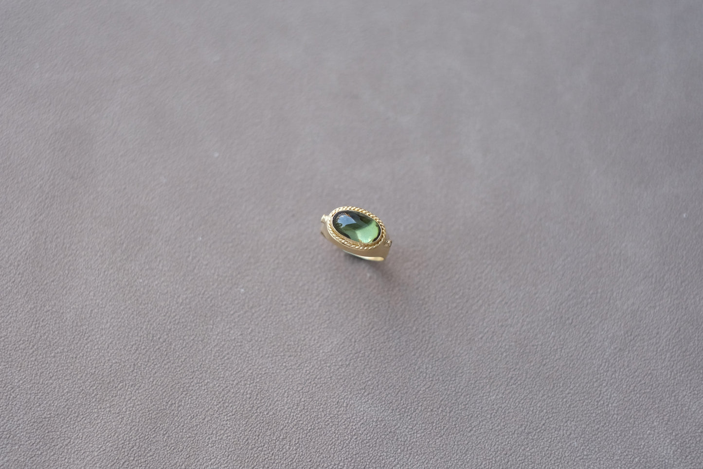 Renaissance Series Green Tourmaline Roman Ring