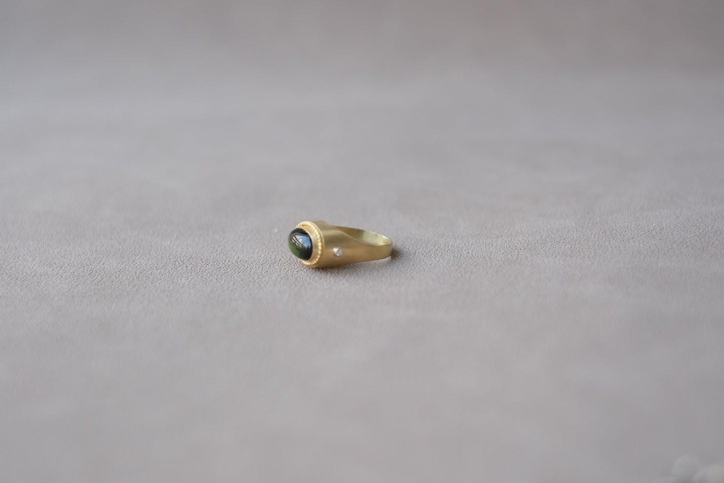 Renaissance Series Green Tourmaline Roman Ring