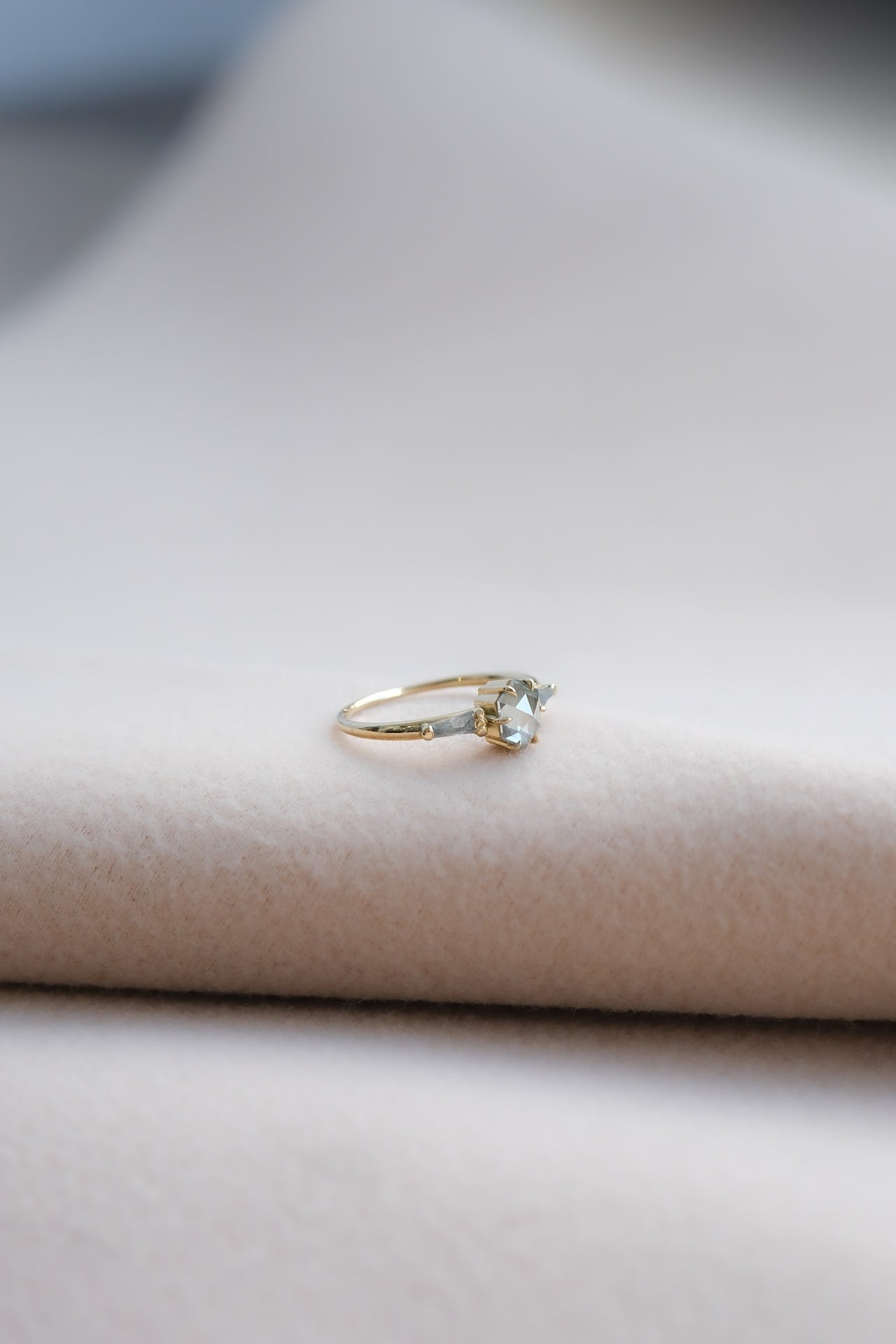Icy Hexagon Rosecut Diamond Ring
