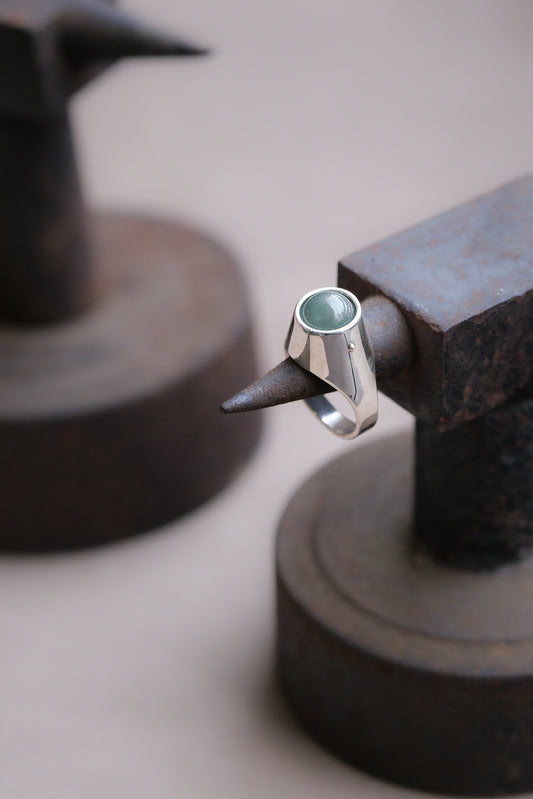 Gemstone Roller Signet Ring