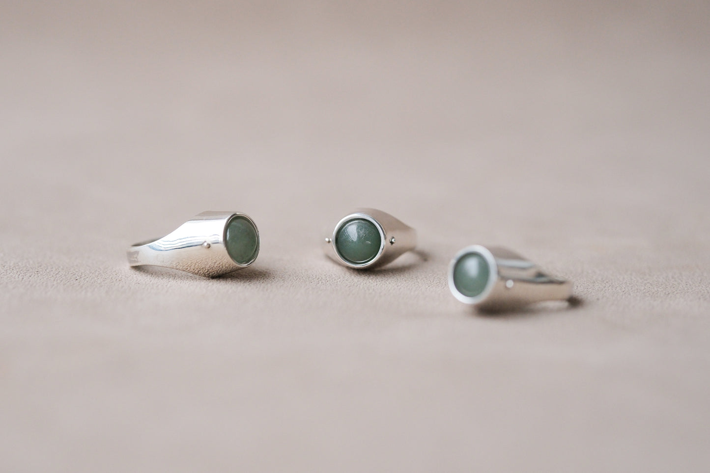 Gemstone Roller Signet Ring