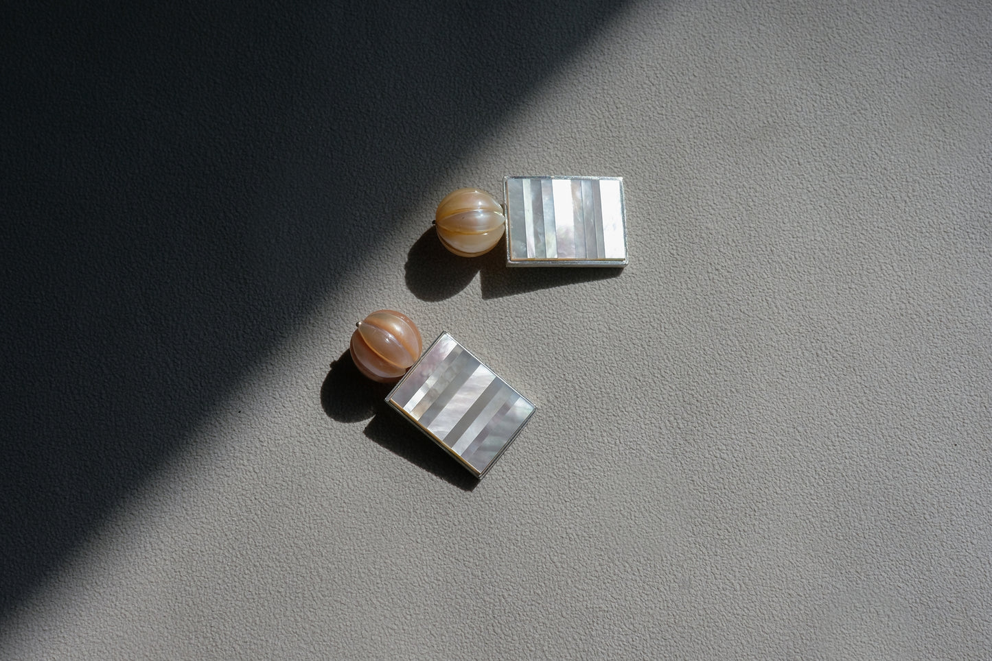 Medley Earrings with Carved Pearls