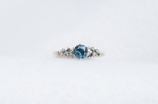 Teal Sapphire Stella Ring