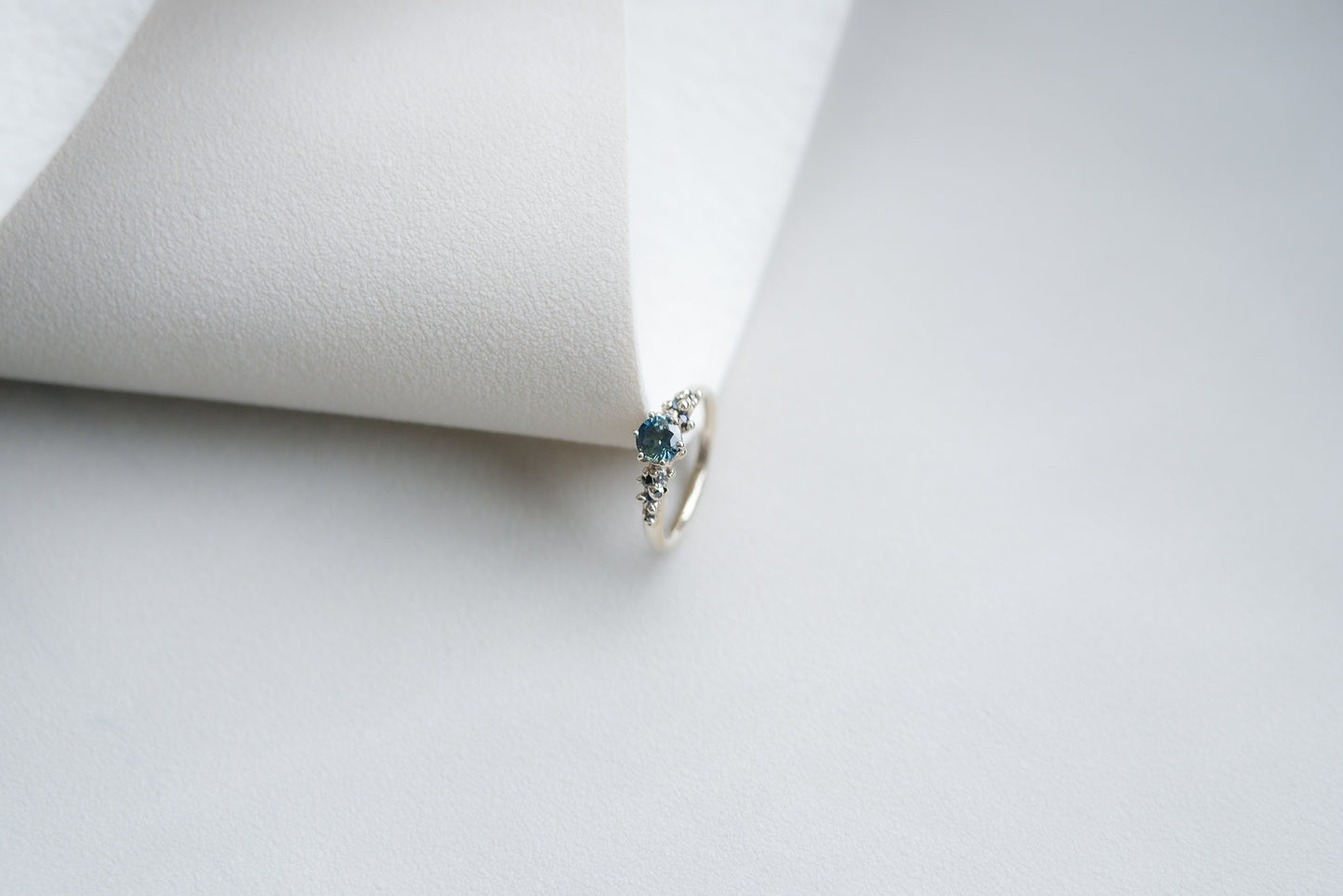Teal Sapphire Stella Ring