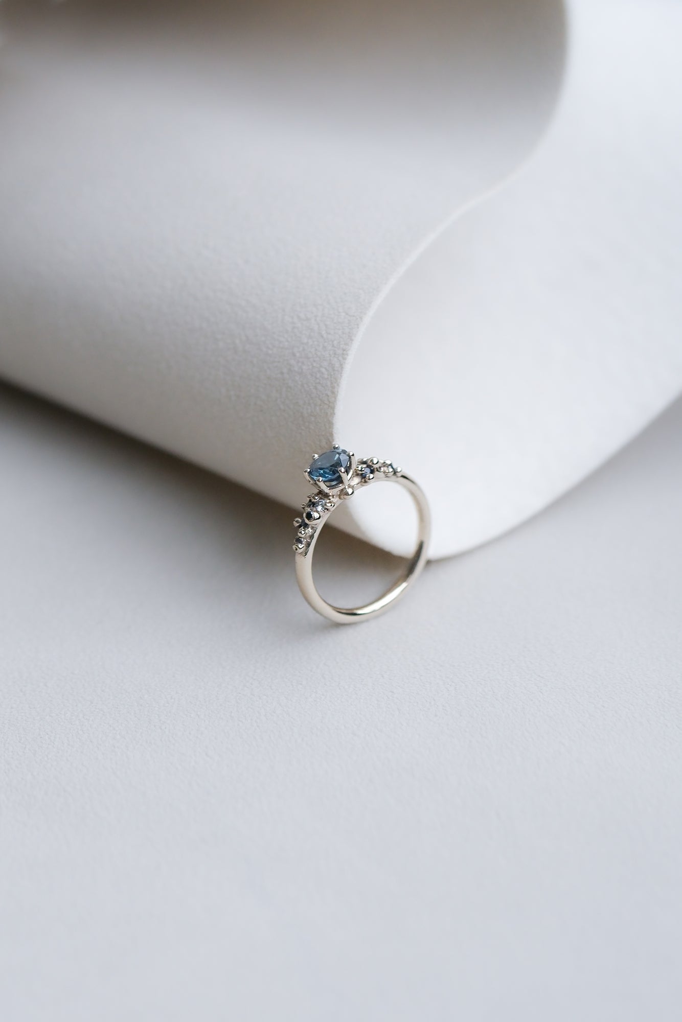 Teal Sapphire Stella Ring