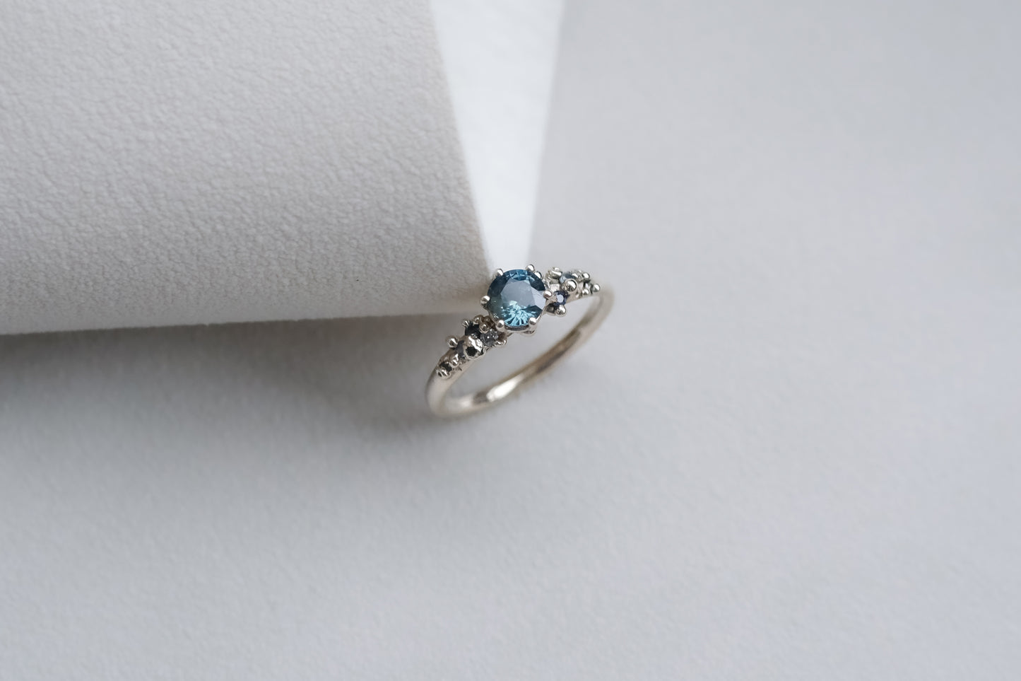 Teal Sapphire Stella Ring
