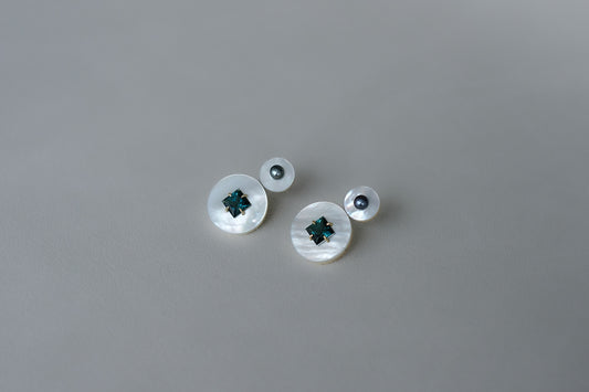 Peacock Impasto Drop Earrings