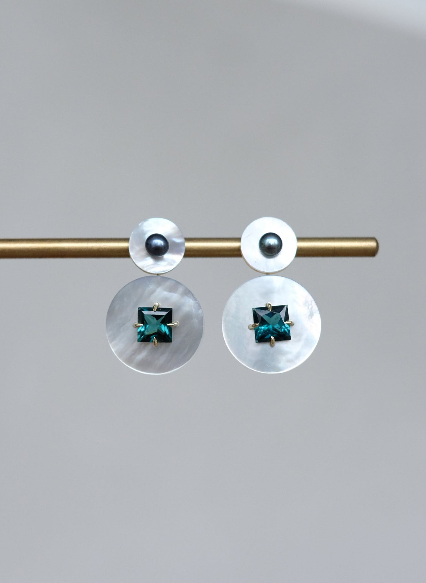 Peacock Impasto Drop Earrings