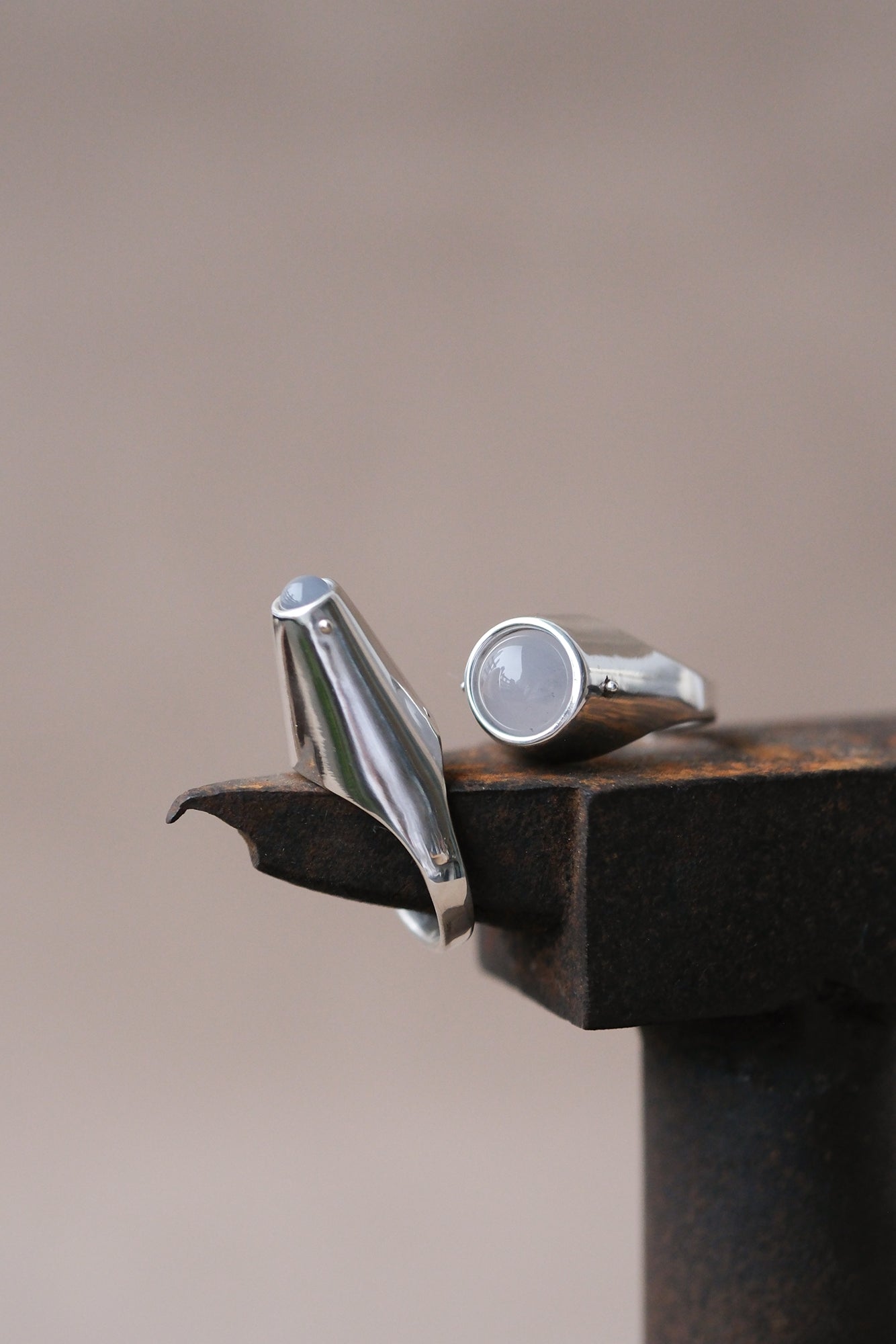 Quartz Roller Signet Ring