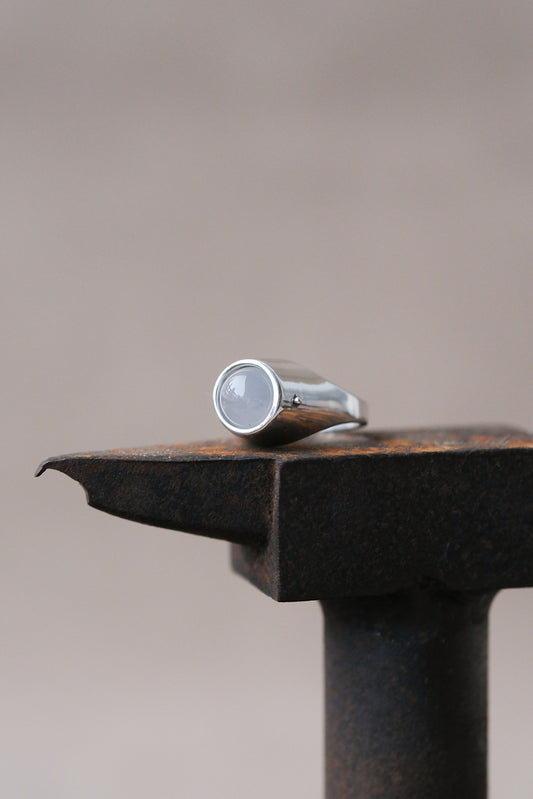 Quartz Roller Signet Ring