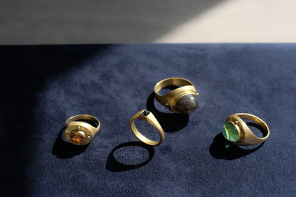 Renaissance Series Fanta Garnet Signet Ring