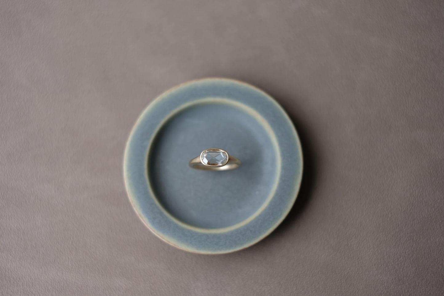 Rose Cut Oval Diamond Ring