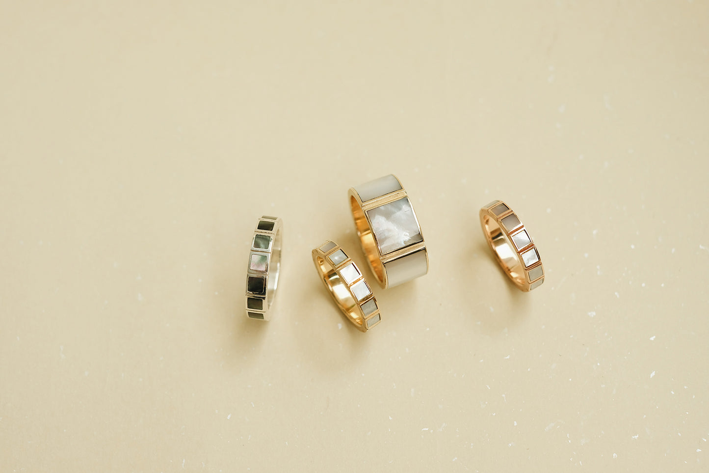 Symphony Ring with White Mother of Pearl