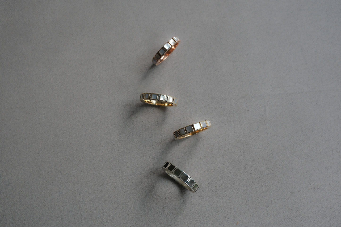 Symphony Ring with White Mother of Pearl