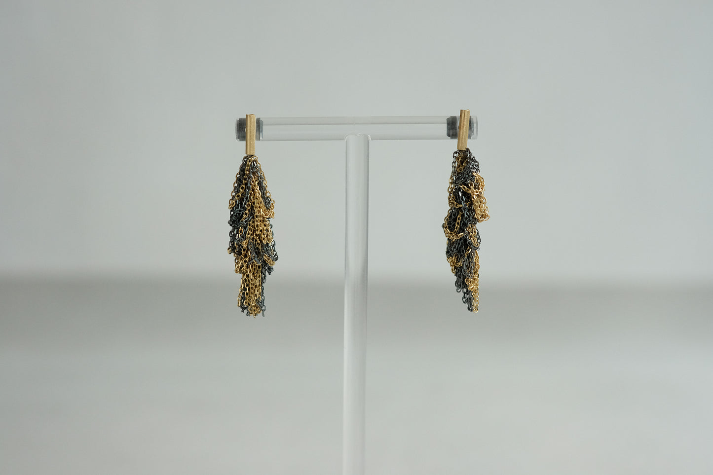 Oxidised and Gold-Plated Tangled Earrings