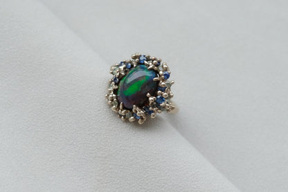 Black Opal Nebula Ring