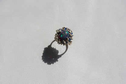 Black Opal Nebula Ring