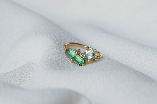 Minty Azure Stella Ring