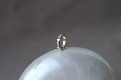 Diamond Symphony Ring with Black Mother of Pearl