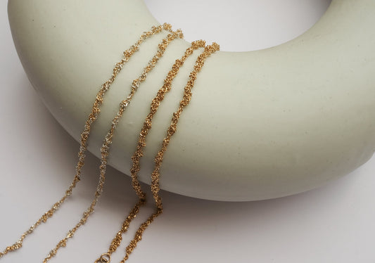 Yellow Goldplated Entwined Necklace