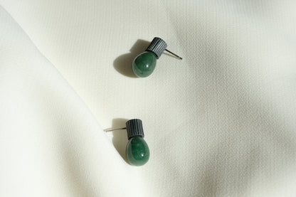 Green Agate Sap Earrings