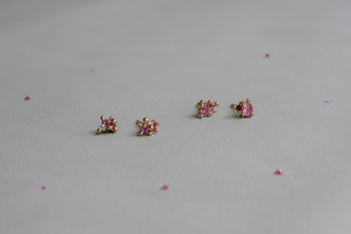 Stardust Studs with Larger Sapphires