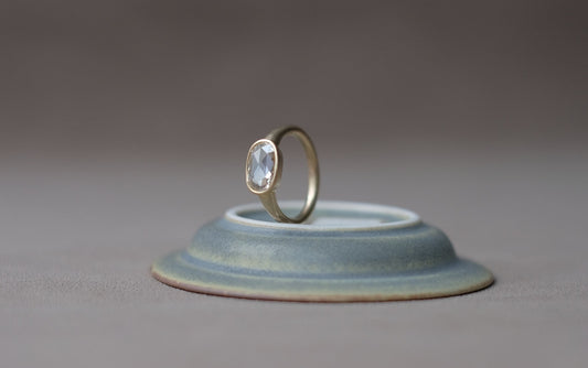 Rose Cut Oval Diamond Ring